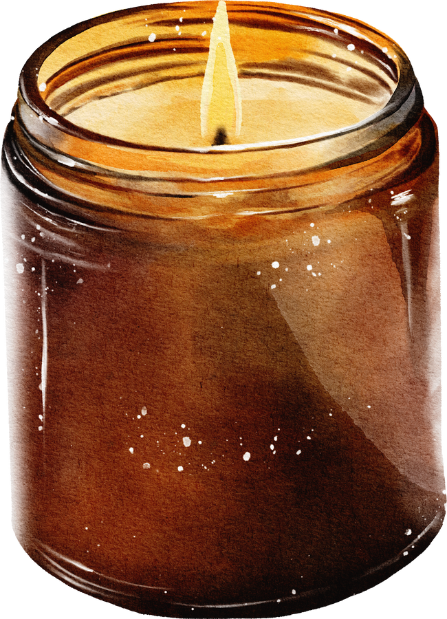 Watercolor candle